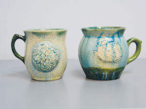 Tassen-blau-grün,-9-cm,-Keramik,-Martina-Herrmann